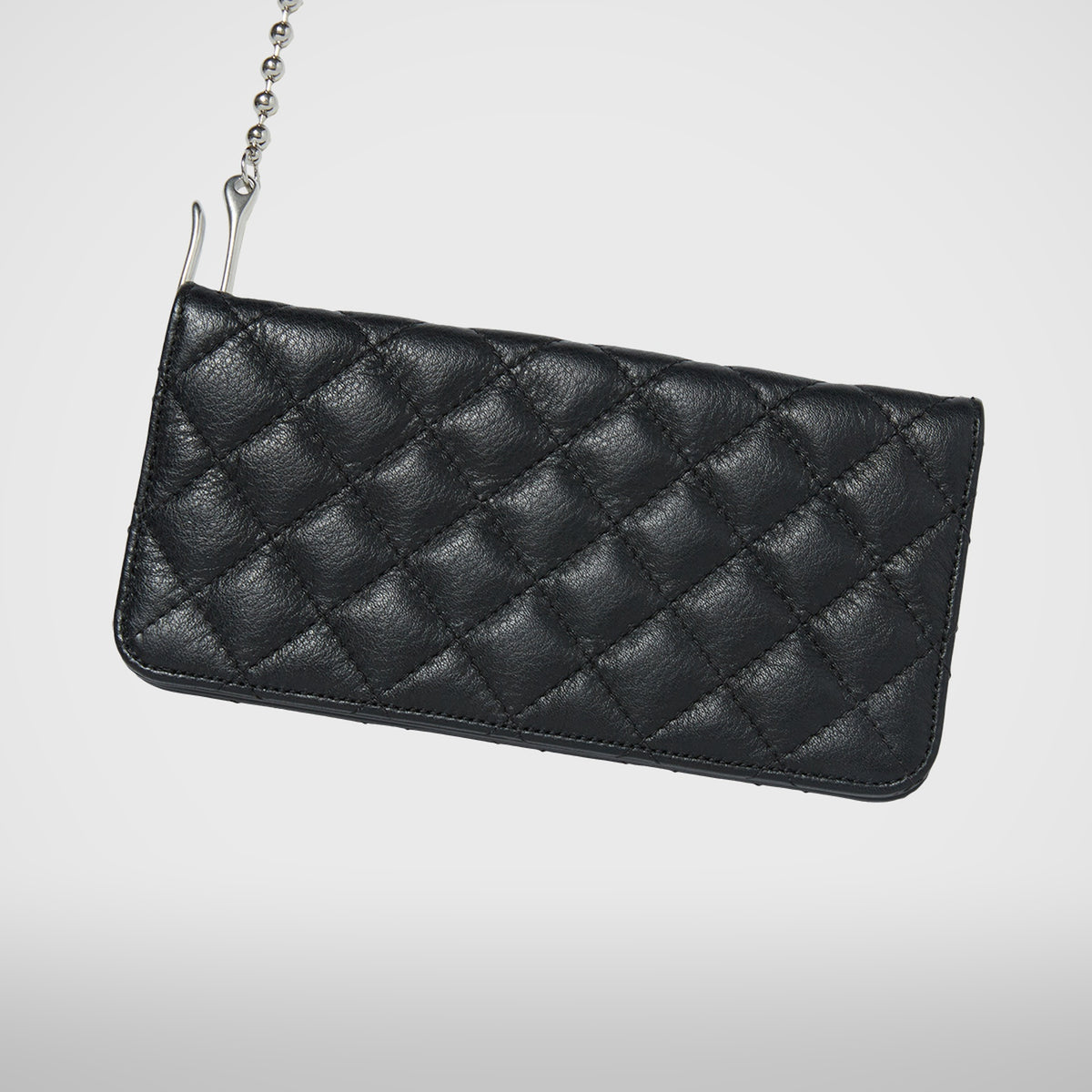 Thug Club Chopper Quilted Long Wallet in black, view 3 of 4