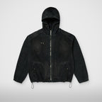 Thug Club Basic Emblem Denim Jacket in black
