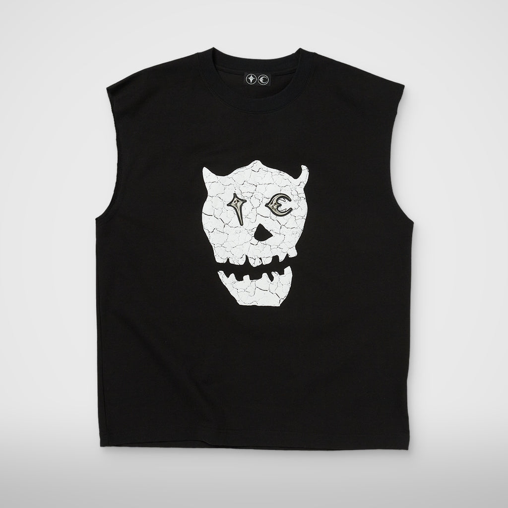 Thug Club TC Skull Sleeveless in black, front view