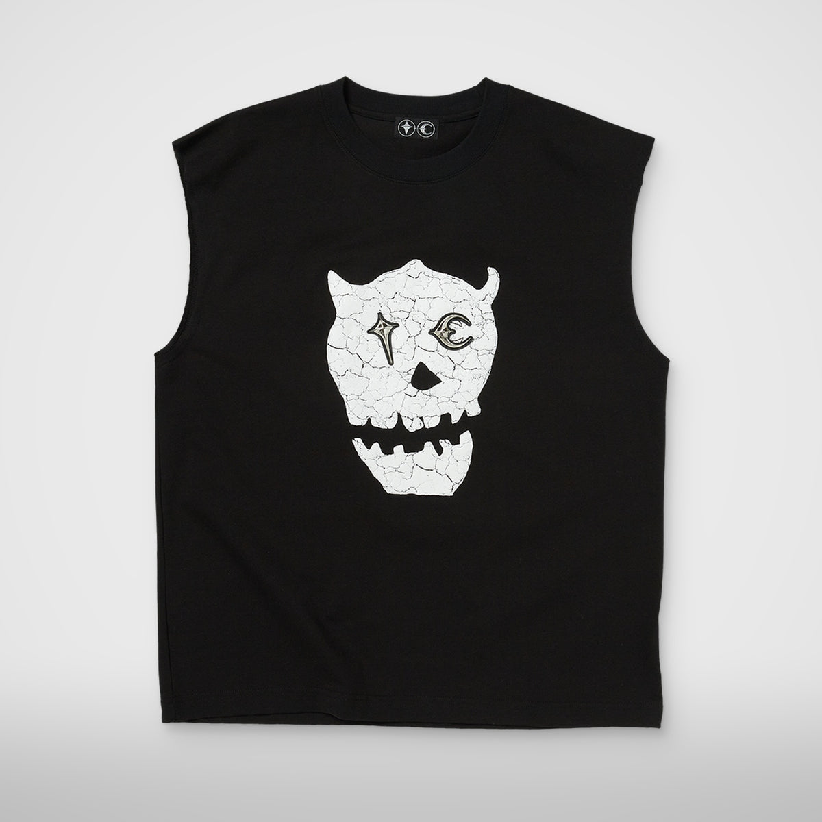 Thug Club TC Skull Sleeveless in black, front view