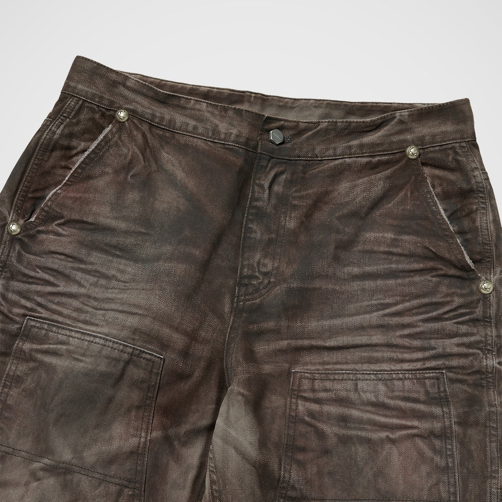 Thug Club Two Tone Washed Carpenter Pants in grey, view 3 of 8