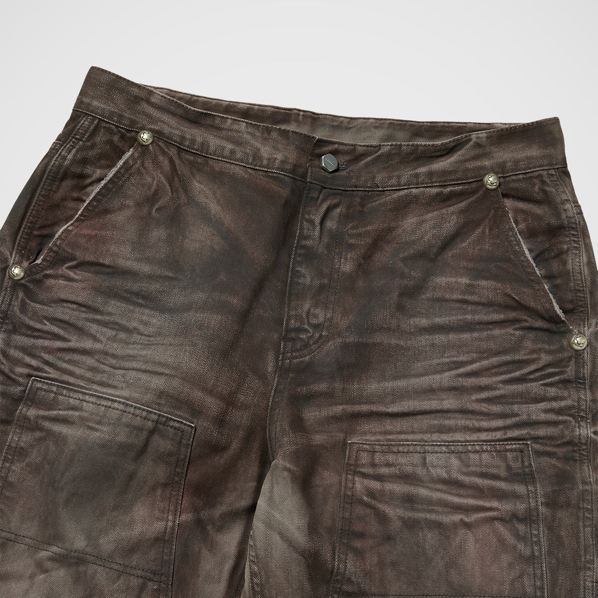 Thug Club Two Tone Washed Carpenter Pants in grey, view 3 of 8