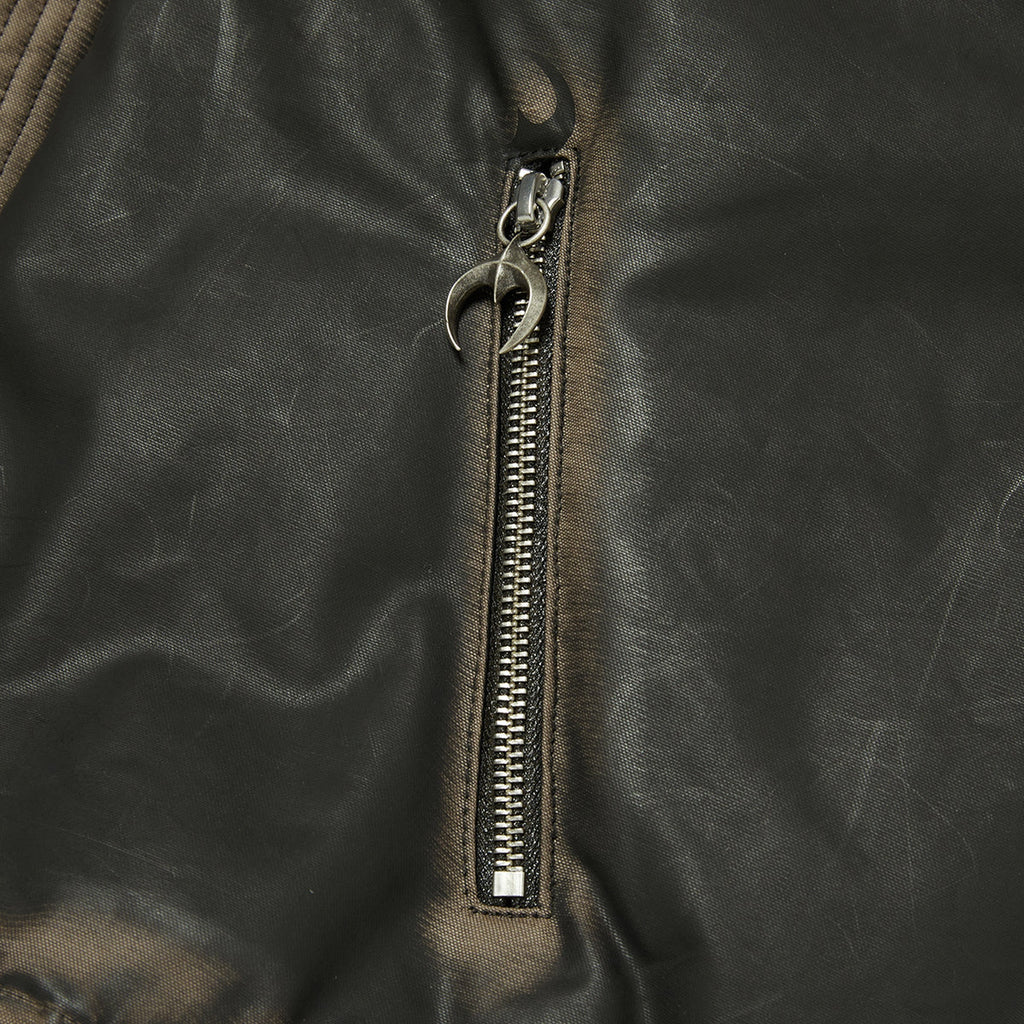 Thug Club Three Riding Skull Fur Hooded Jacket in black, view 9 of 11