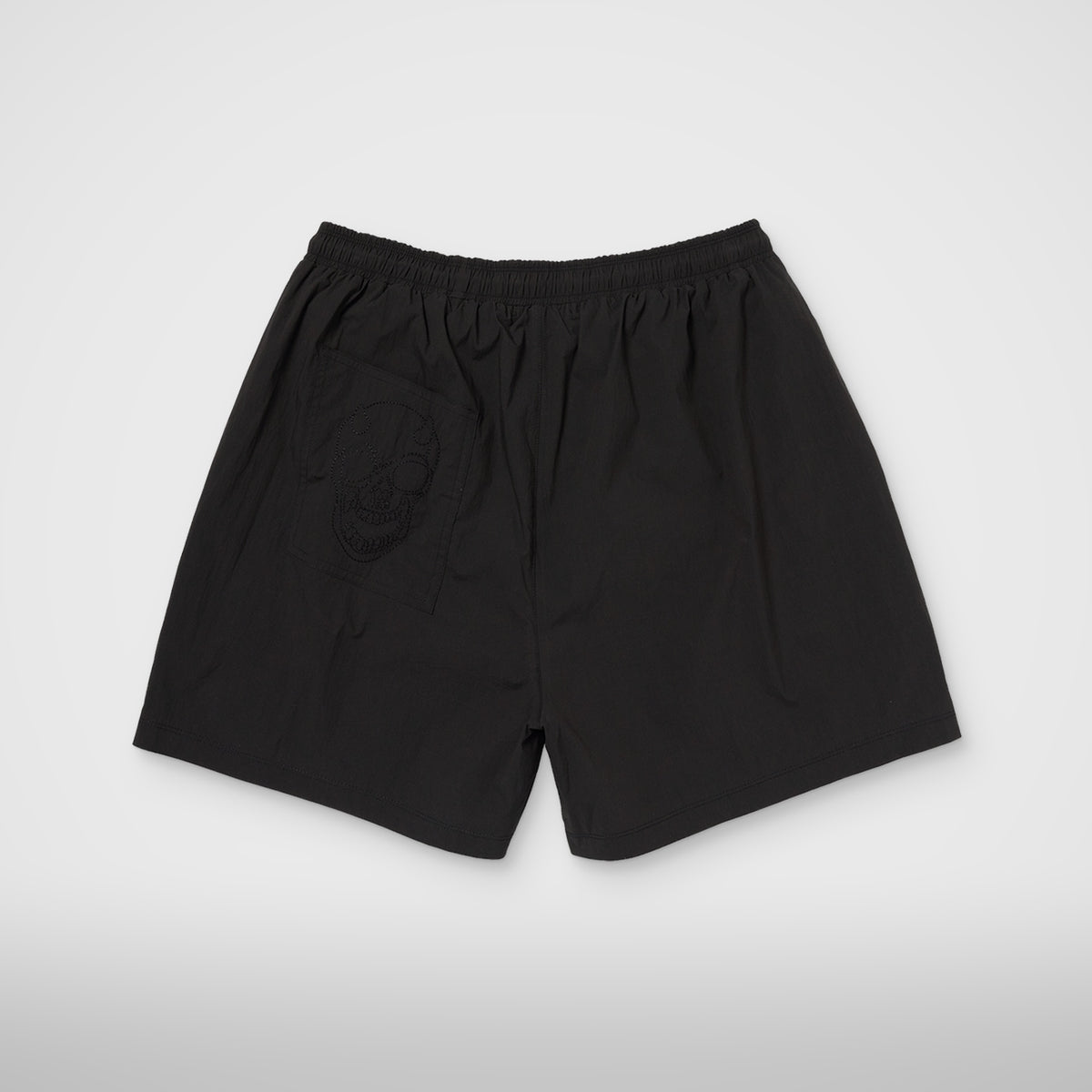 Thug Club TC Riding Skull Hybrid Shorts in black, back view