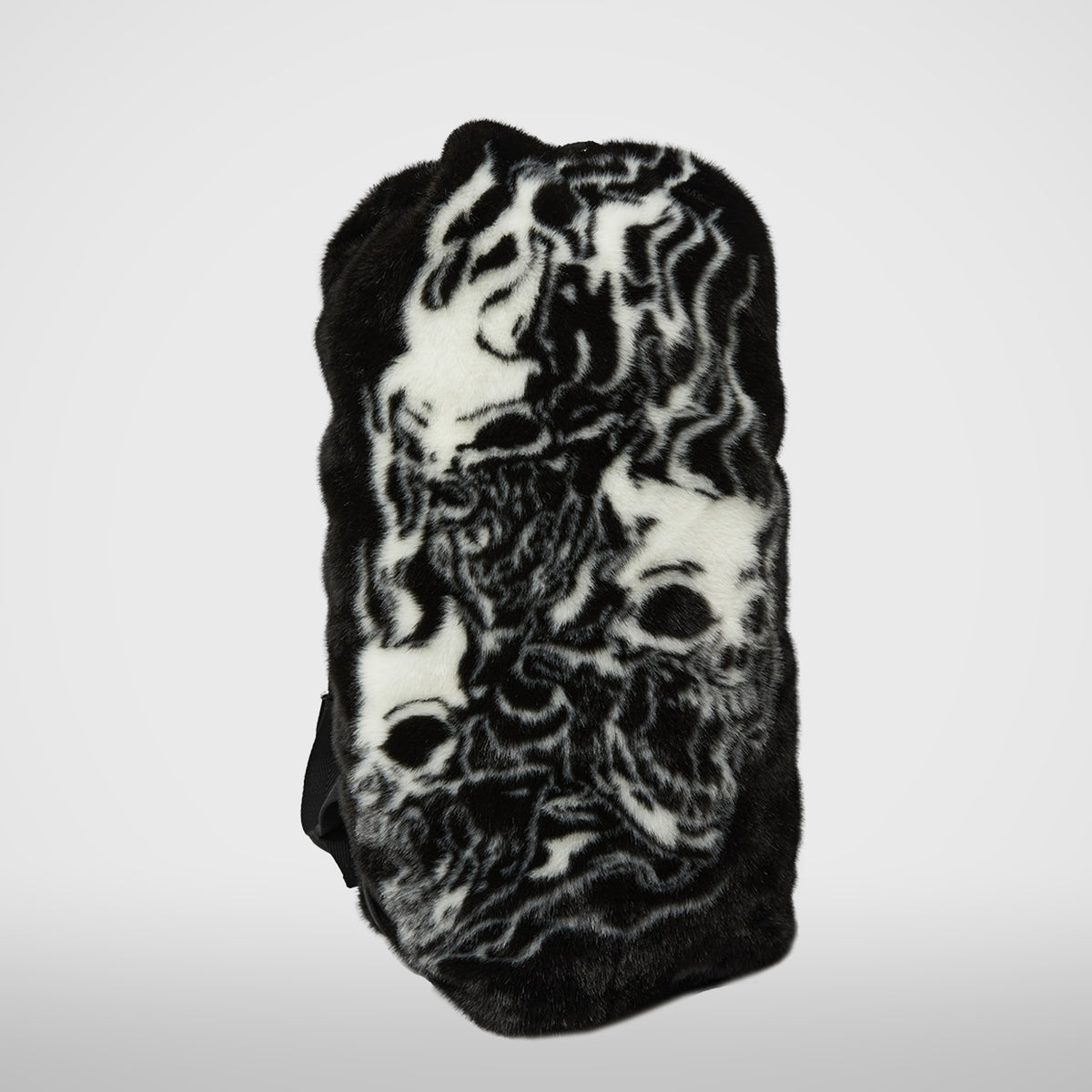 Thug Club Three Riding Skull Fur Duffle Bag in black