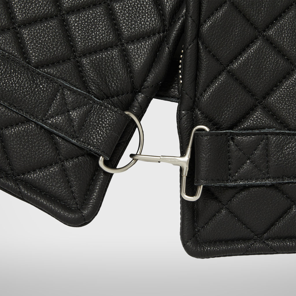 Thug Club Demi Quilted Vest in black, view 5 of 5