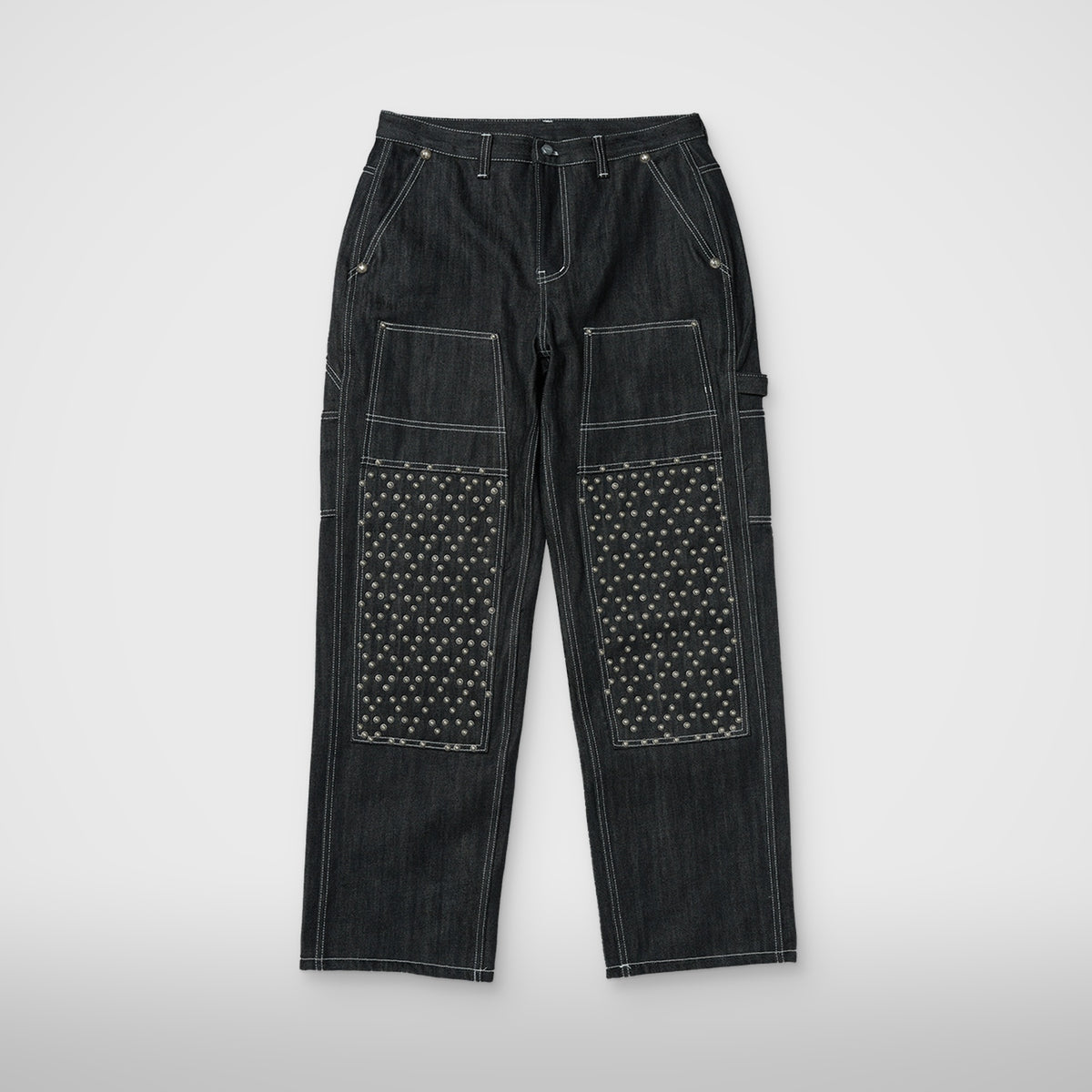 Thug Club Angels Studded Work Pants in black