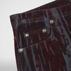 Thug Club Blood Lazered Denim Pants in red, view 5 of 7