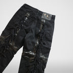 Thug Club Mohican Leather Denim Pants in black, view 6 of 6