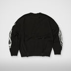 Thug Club TC Chrome Skull Knit Sweater in black, view 2 of 2