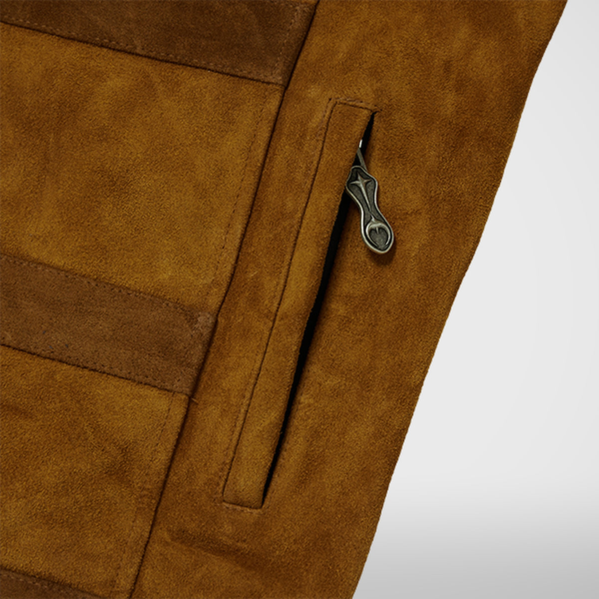 Thug Club Bio Soldier Leather Jacket in camel, view 6 of 8