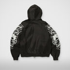 Thug Club Six Riding Skull Zip-Up Hoodie in black, view 2 of 6