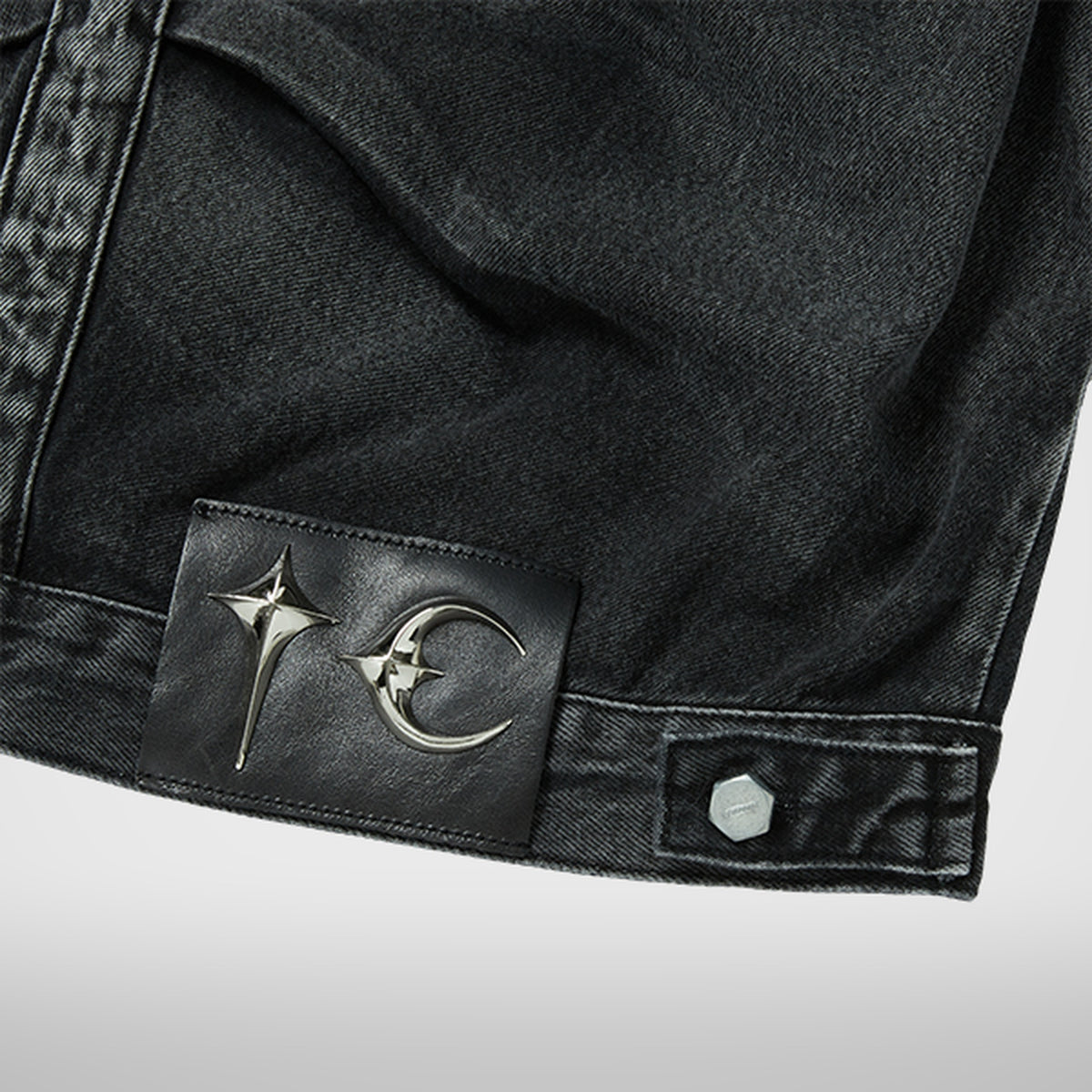 Thug Club Claw Denim Jacket in black, view 9 of 9
