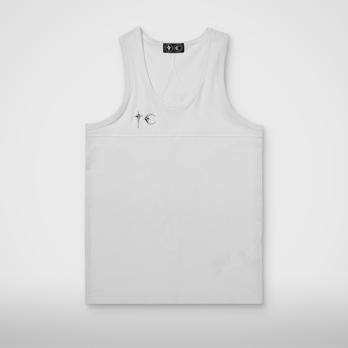 Thug Club TC Tank Top in white, front view