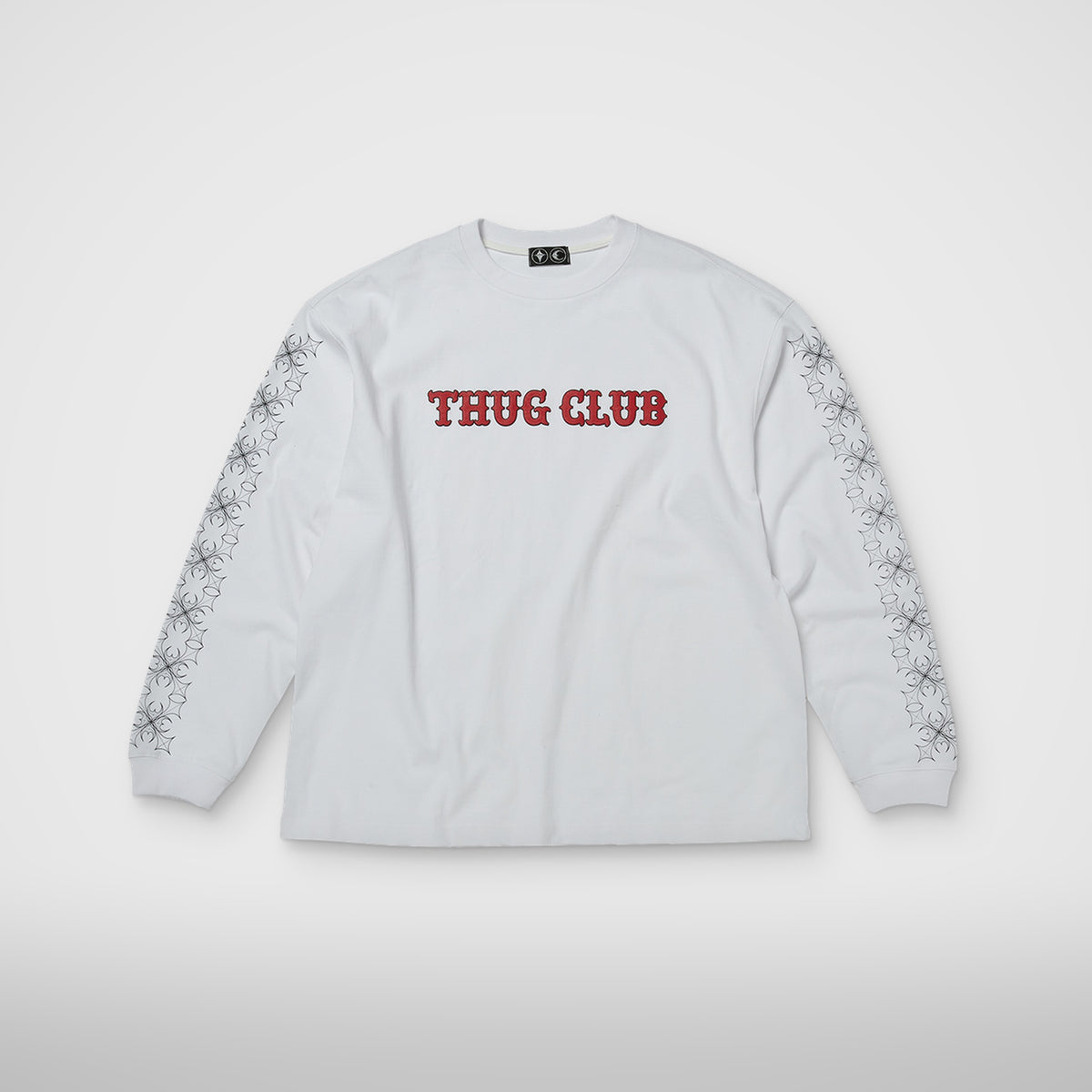 Thug Club TC Pattern Long-Sleeve in white, front view