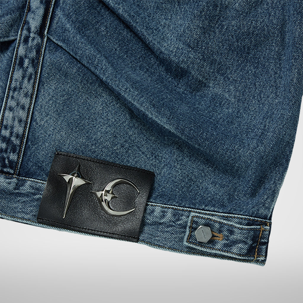 Thug Club Claw Denim Jacket in blue, view 9 of 9