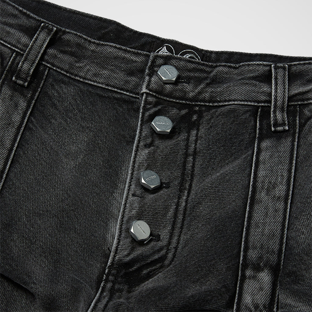 Thug Club Line Gob Denim Pants in black, view 3 of 7