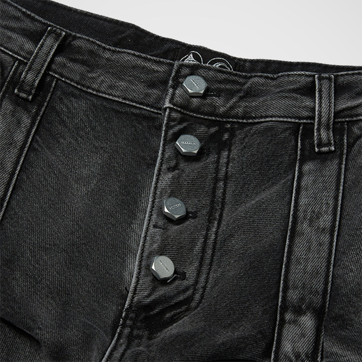 Thug Club Line Gob Denim Pants in black, view 3 of 7