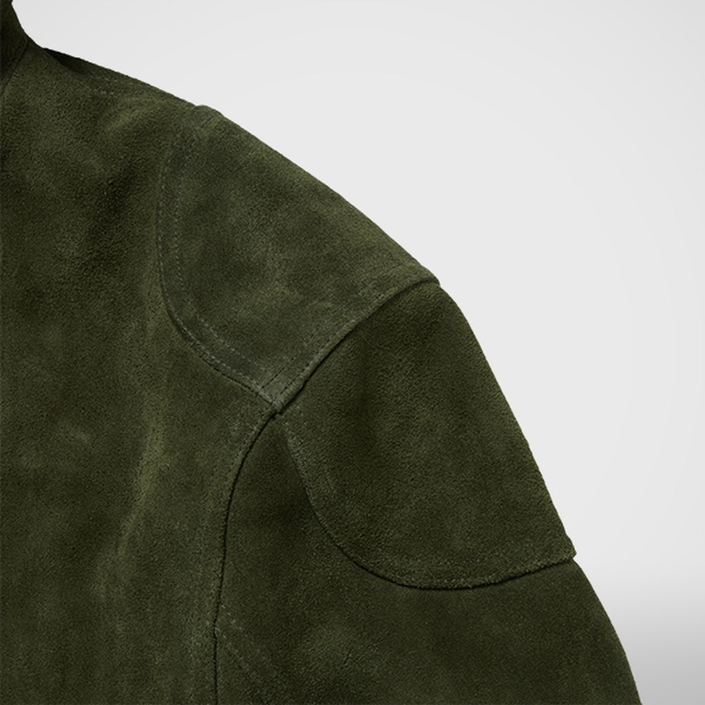 Thug Club Bio Soldier Leather Trench Coat in khaki, view 7 of 11