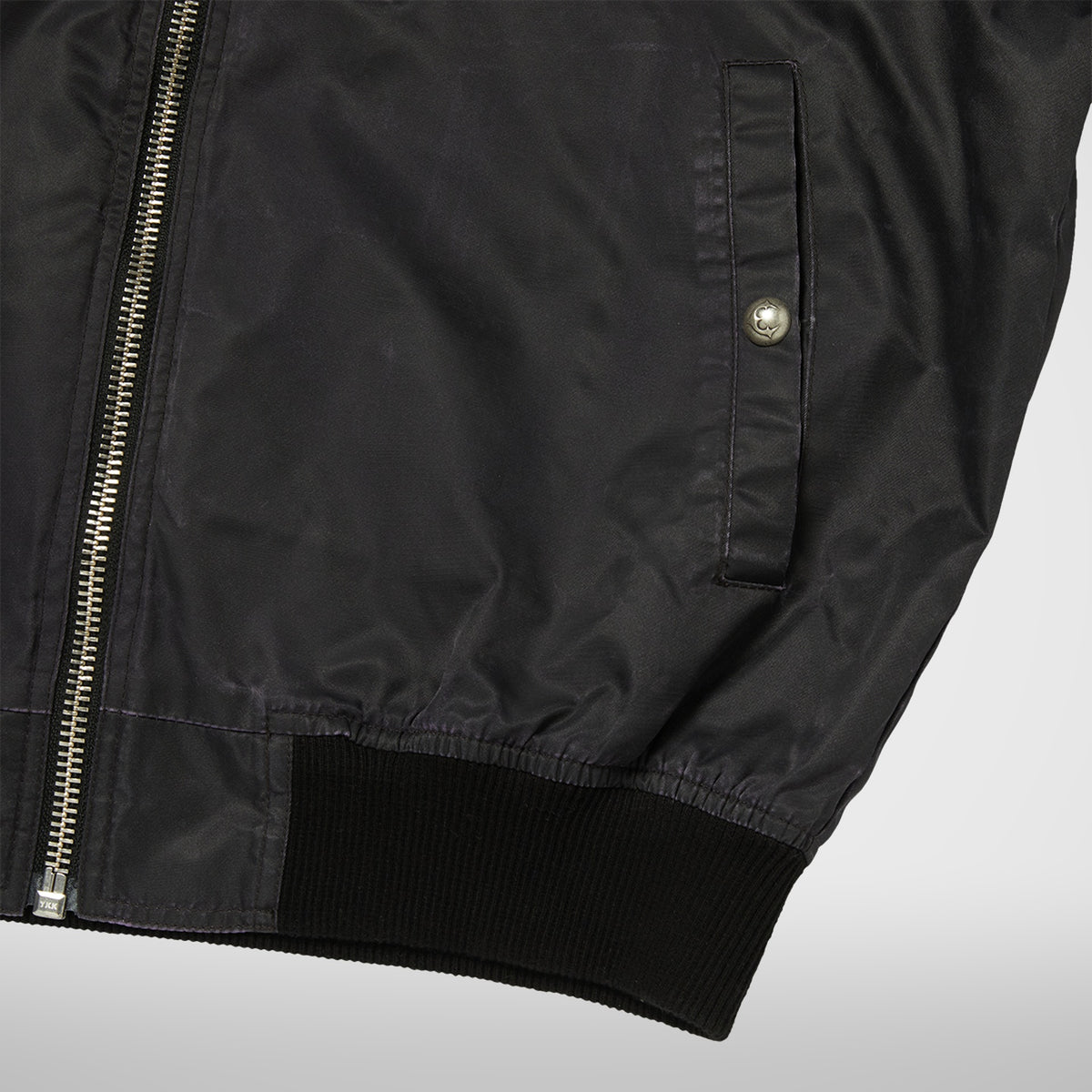 Thug Club Jamong Two Tone Washed MA-1 Jacket in black, view 3 of 4