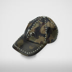 Thug Club Studded Camo Leather Cap, view 2 of 3