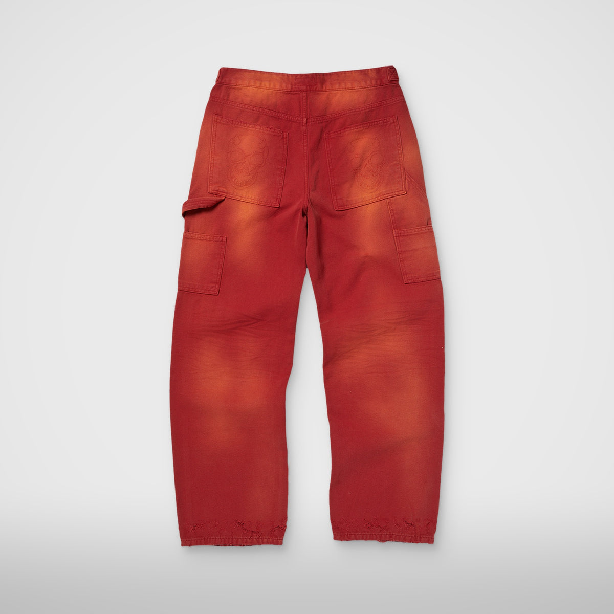 Thug Club TC Two Tone Washed Pants in red, back view