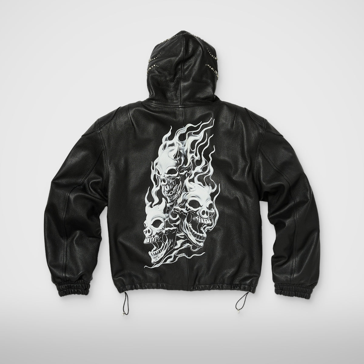 TC HOTHEAD THREE RIDING SKULL LEATHER JACKET