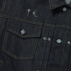 Thug Club Land Warfare Denim Jacket in indigo, view 4 of 8