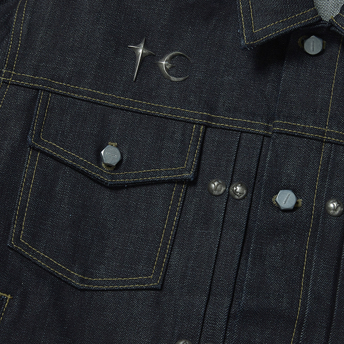 Thug Club Land Warfare Denim Jacket in indigo, view 4 of 8
