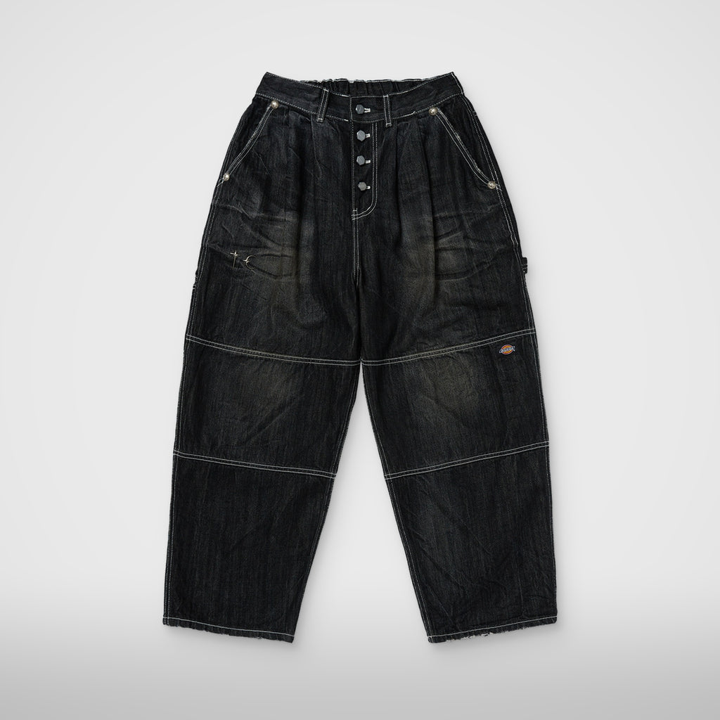 Thug Club Double Knee Denim Pants in black