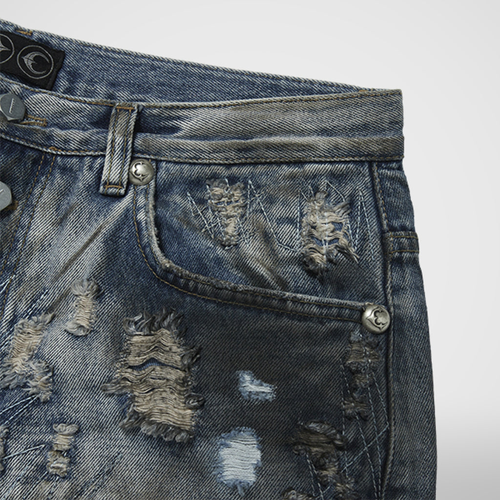 Thug Club Combat Casualty Care Denim Pants in blue, view 4 of 8