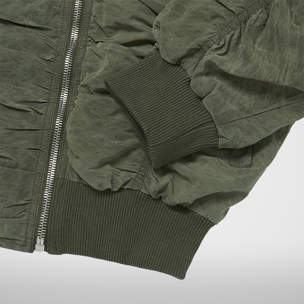 Thug Club Scarred Double Flying Bio Jacket in khaki, view 7 of 7