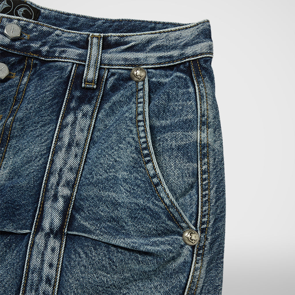 Thug Club Line Gob Denim Pants in blue, view 4 of 6