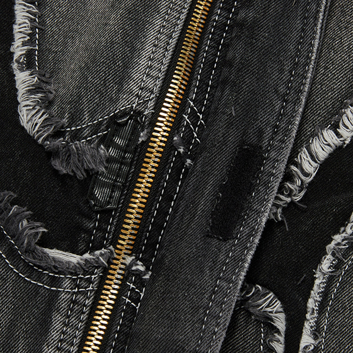 Thug Club Cave Denim Vest in black, view 4 of 10