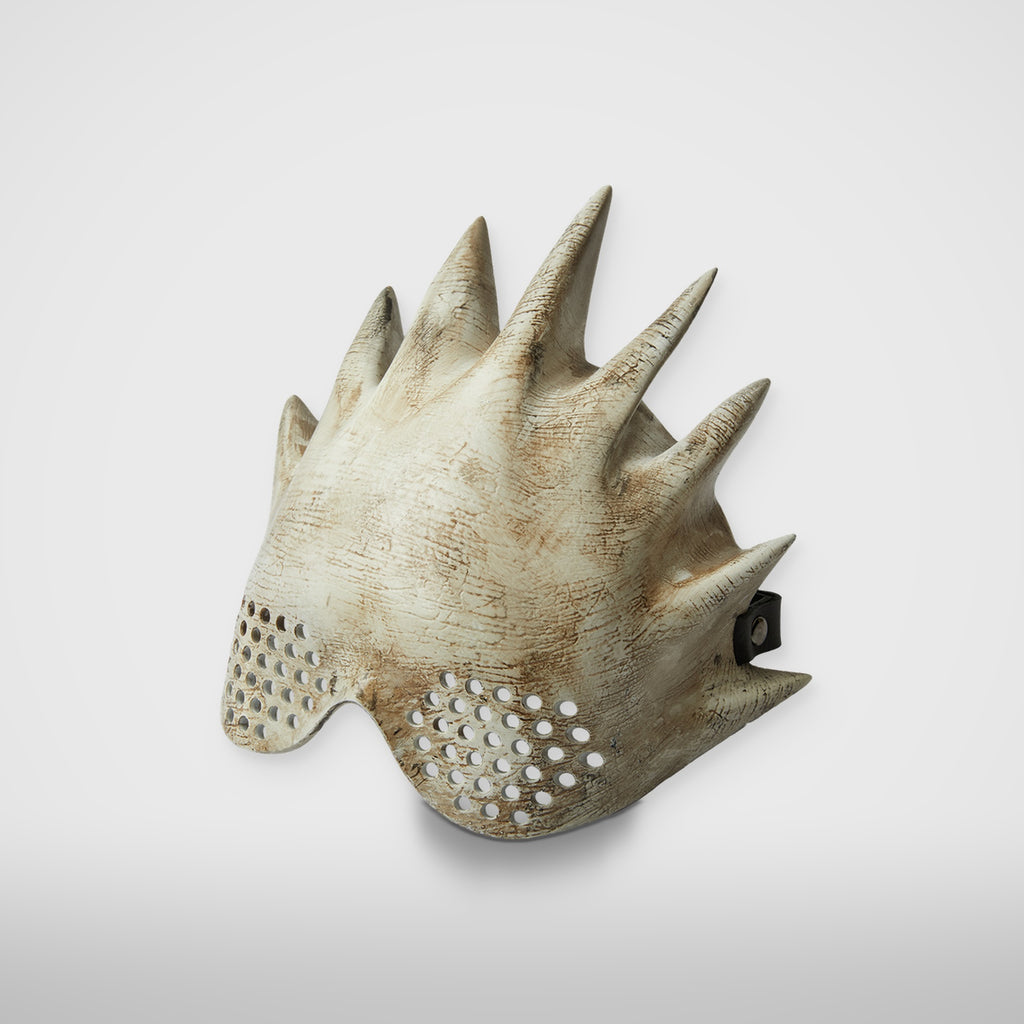 Thug Club Buck Eyed Half Mask in white, view 2 of 3