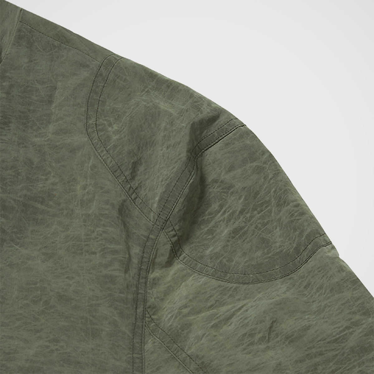 Thug Club Scarred Bio Soldier Trench Coat in khaki, view 6 of 9