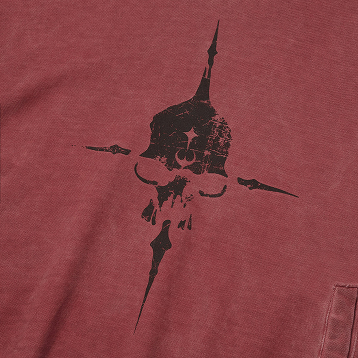 Thug Club Peace Stud Hoodie in red, view 5 of 8