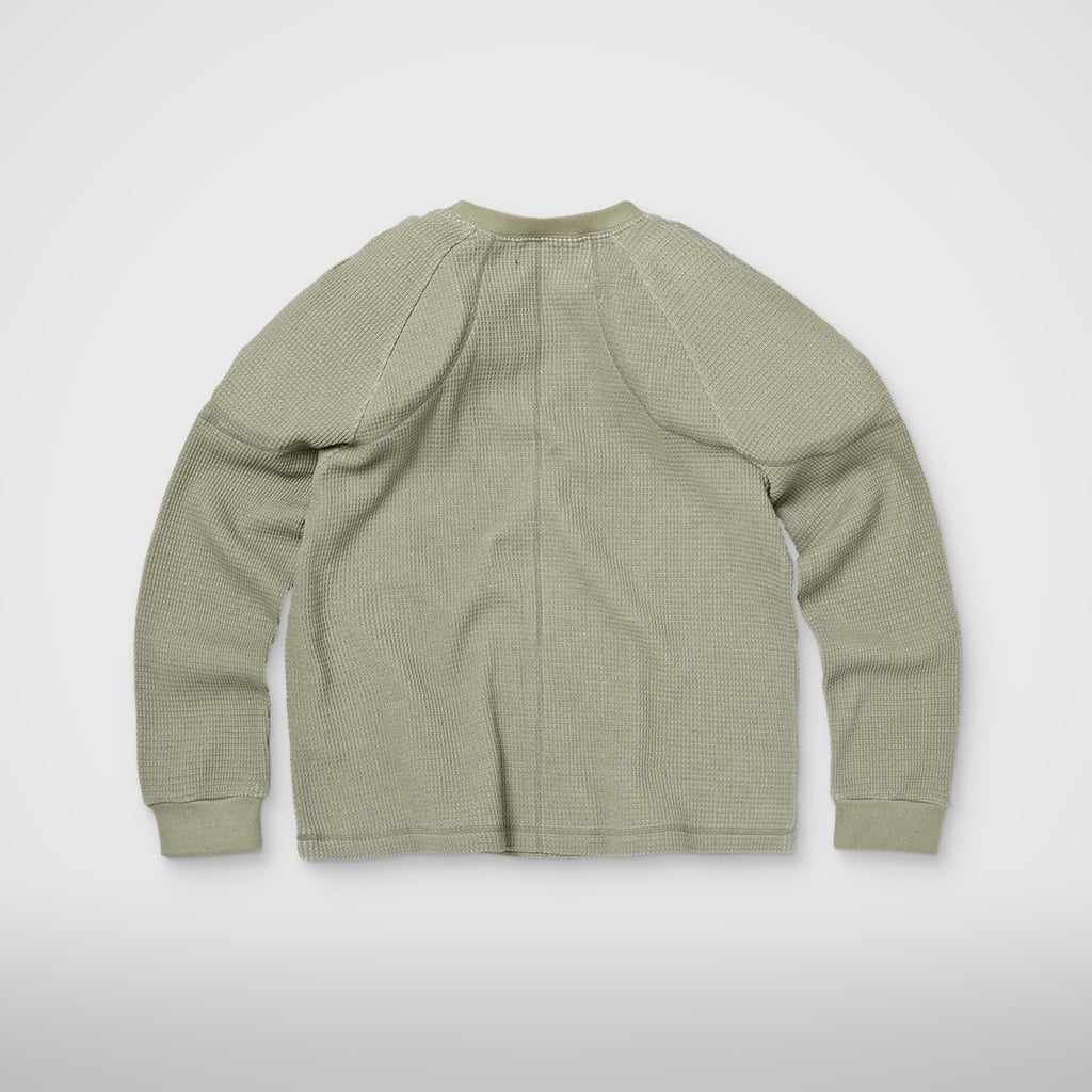 Thug Club Bulk Shoulder Waffle Long Sleeve in khaki, view 2 of 2