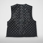 Thug Club TC Bone Leather Quilted Vest in black, view 2 of 2