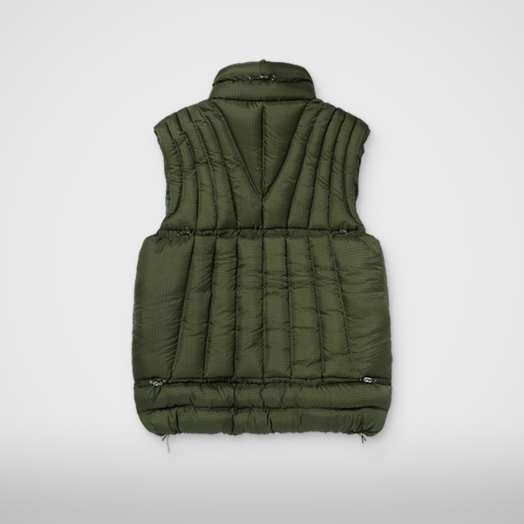 Thug Club War Life Down Vest in khaki, view 2 of 8