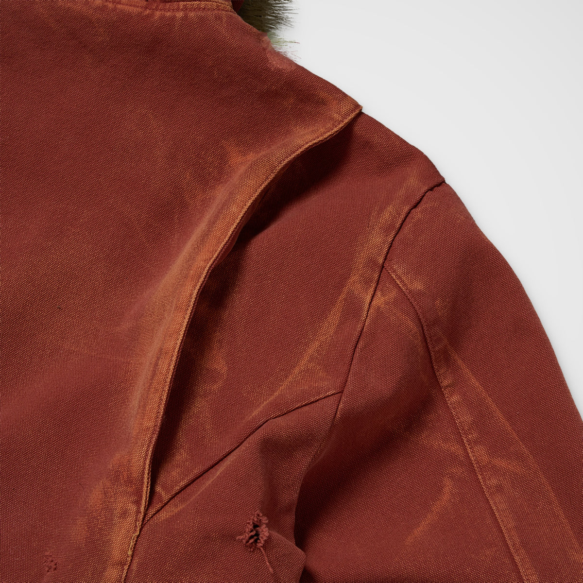 TC Two Tone Washed Fur Hooded Jacket