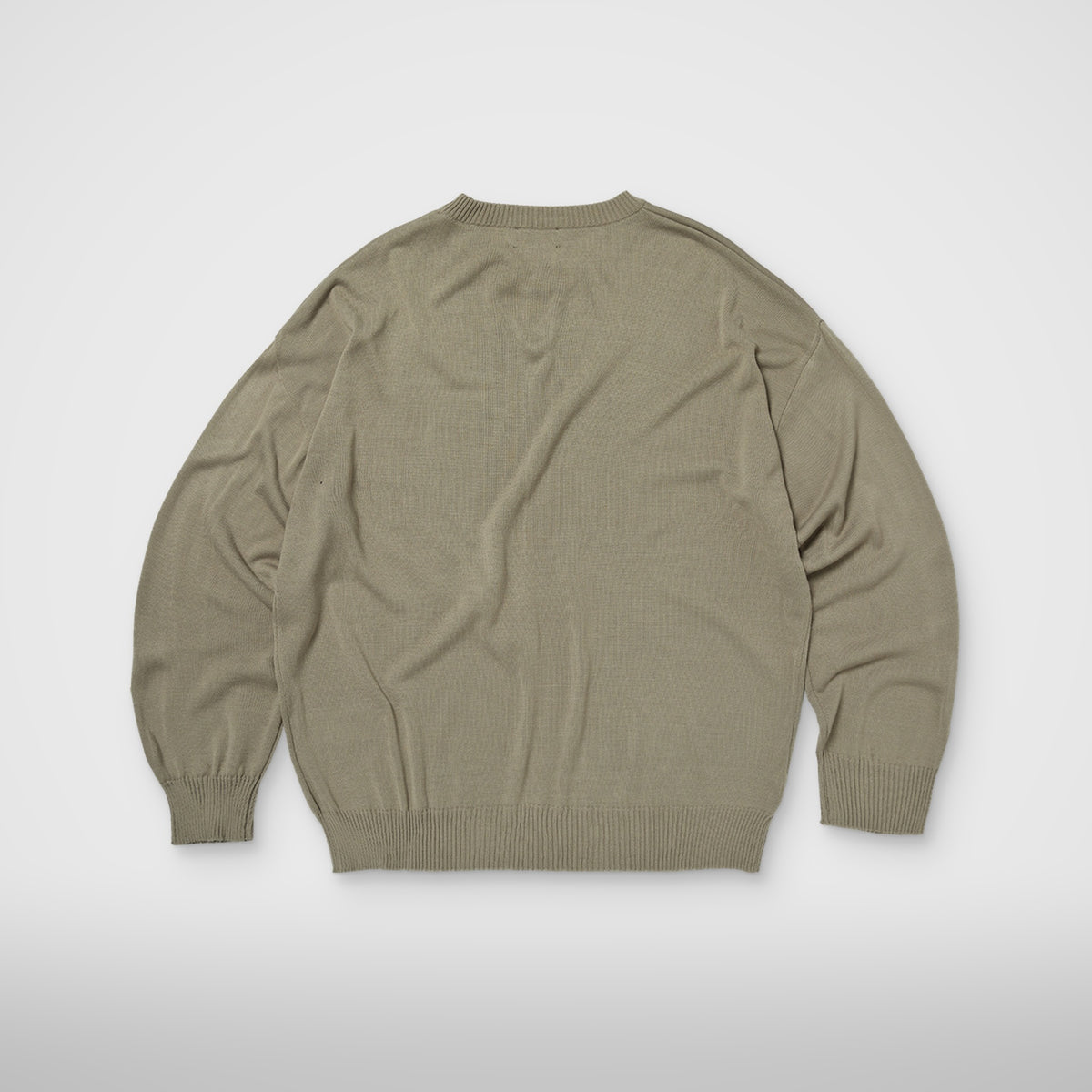 Thug Club TC Riding Skull Knit Sweater in beige, back view