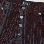 Thug Club Blood Lazered Denim Pants in red, view 4 of 7