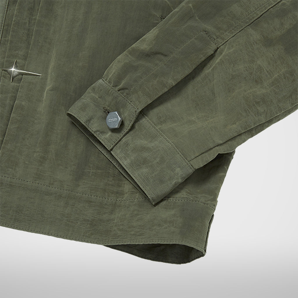Thug Club Scarred Claw Jacket in khaki, view 7 of 9