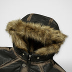 Thug Club Three Riding Skull Fur Hooded Jacket in black, view 3 of 11
