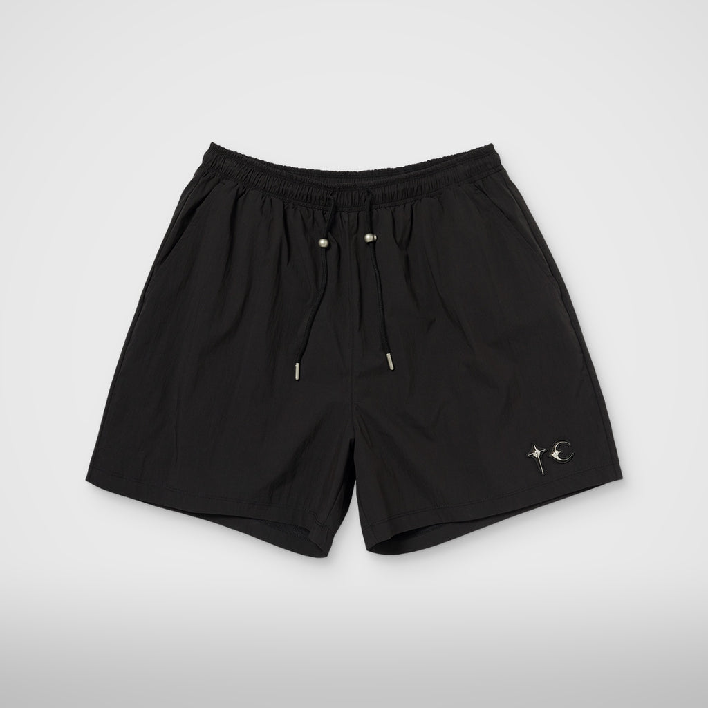 Thug Club TC Riding Skull Hybrid Shorts in black, front view