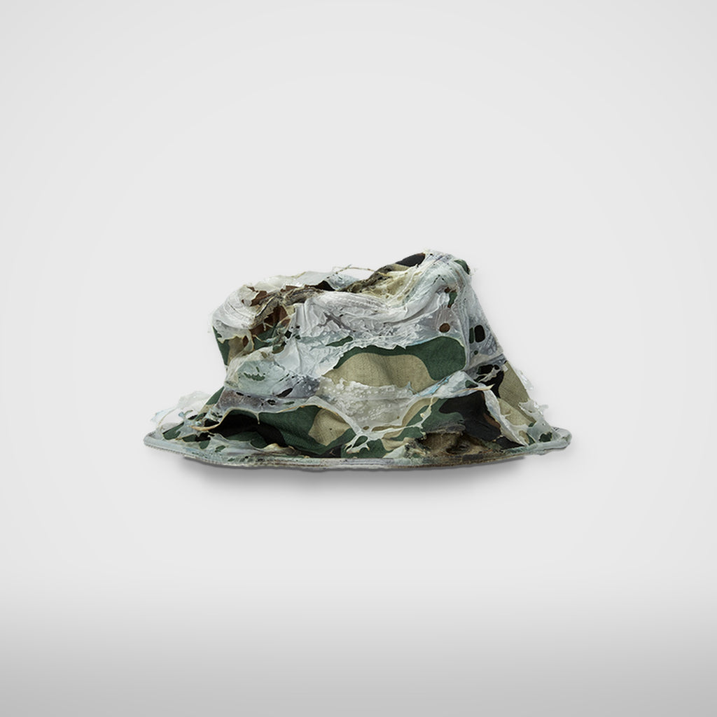 Thug Club Burnt Bio Army Bucket Hat in multi burn, view 3 of 6