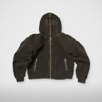 Thug Club Bulk Shoulder Gladiator Zip-Up Hoodie in black