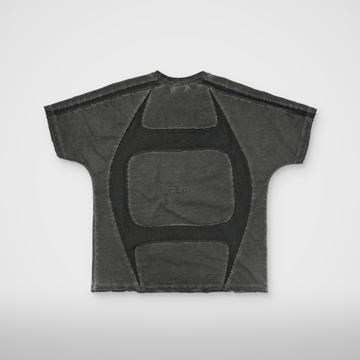 Thug Club Battle Turtle Mesh T-Shirt in charcoal
