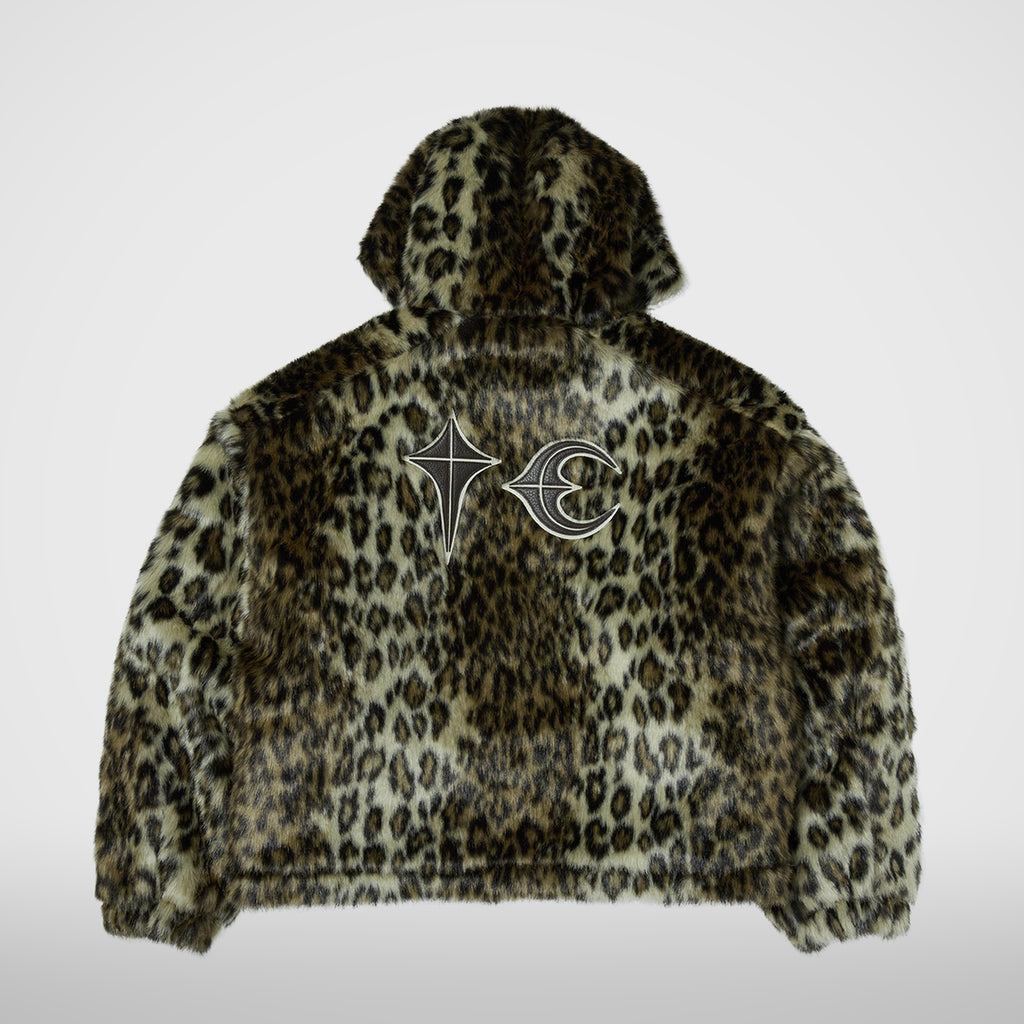 Thug Club TC Big Fur Jacket in brown, view 2 of 2
